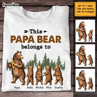 Personalized Dad Papa Bear T Shirt AP221 85O47 thumb 1