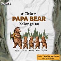 Personalized Dad Papa Bear T Shirt AP221 85O47 thumb 1
