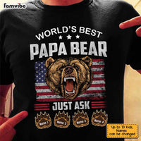 Personalized Dad Grandpa Papa Bear T Shirt AP232 31O34 thumb 1