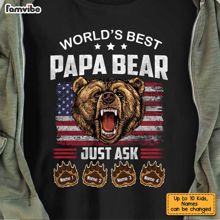 Personalized Dad Grandpa Papa Bear T Shirt AP232 31O34 1