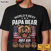 Personalized Dad Grandpa Papa Bear T Shirt AP232 31O34 thumb 1