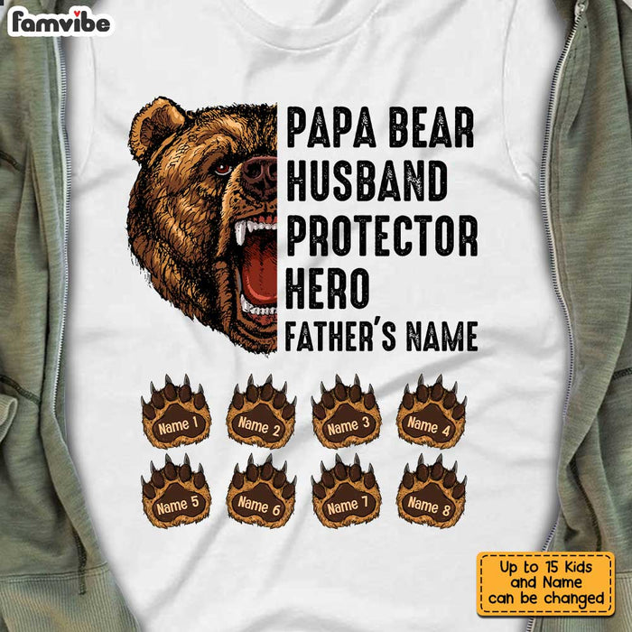 Personalized Papa Grandpa Bear T Shirt AP231 31O34 1