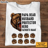 Personalized Papa Grandpa Bear T Shirt AP231 31O34 thumb 1