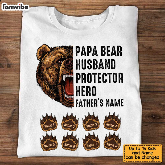 Personalized Papa Grandpa Bear T Shirt AP231 31O34 1