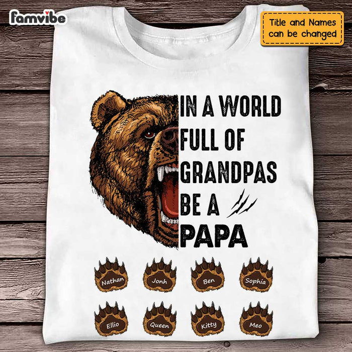 Personalized Dad Grandpa Bear T Shirt AP265 30O47 1