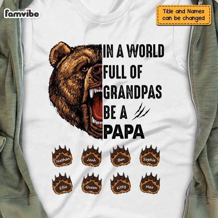 Personalized Dad Grandpa Bear T Shirt AP265 30O47 1