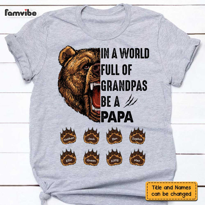 Personalized Dad Grandpa Bear T Shirt AP265 30O47 1
