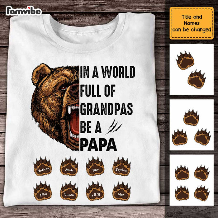 Personalized Dad Grandpa Bear T Shirt AP265 30O47 1