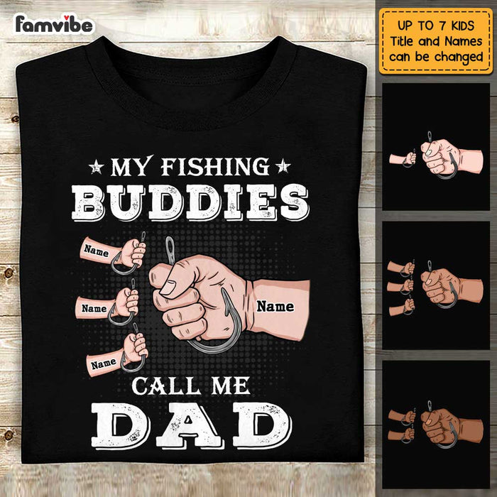 Personalized Fishing Hooked On Dad Grandpa T Shirt MY131 95O34 - Famvibe