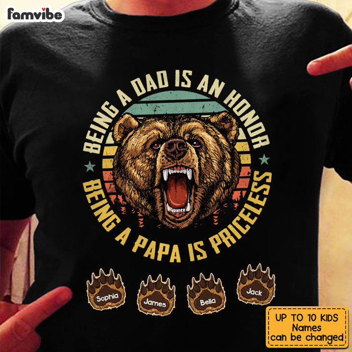 Personalized Dad Grandpa Bear T Shirt AP292 31O53 1