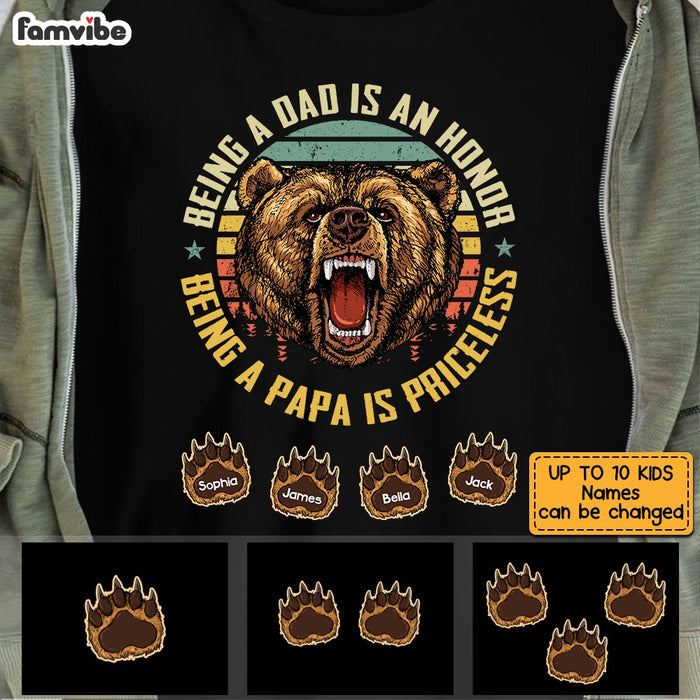 Personalized Dad Grandpa Bear T Shirt AP292 31O53 1