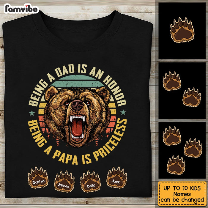 Personalized Dad Grandpa Bear T Shirt AP292 31O53 1