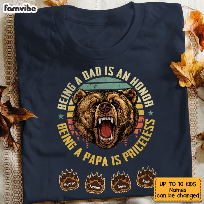 Personalized Dad Grandpa Bear T Shirt AP292 31O53 1