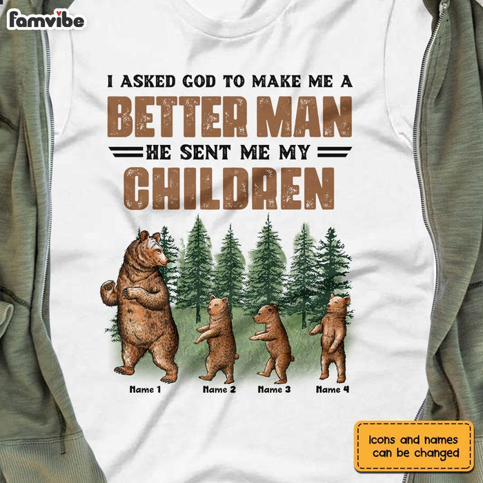 Personalized Dad Grandpa Bear T Shirt AP251 31O28 1