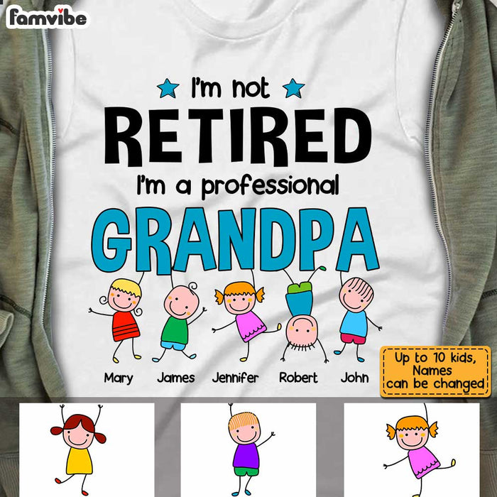 Personalized Grandpa Retired T Shirt AP294 32O34 1