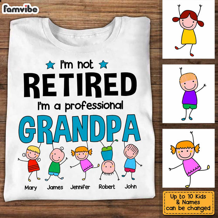 Personalized Grandpa Retired T Shirt AP294 32O34 1