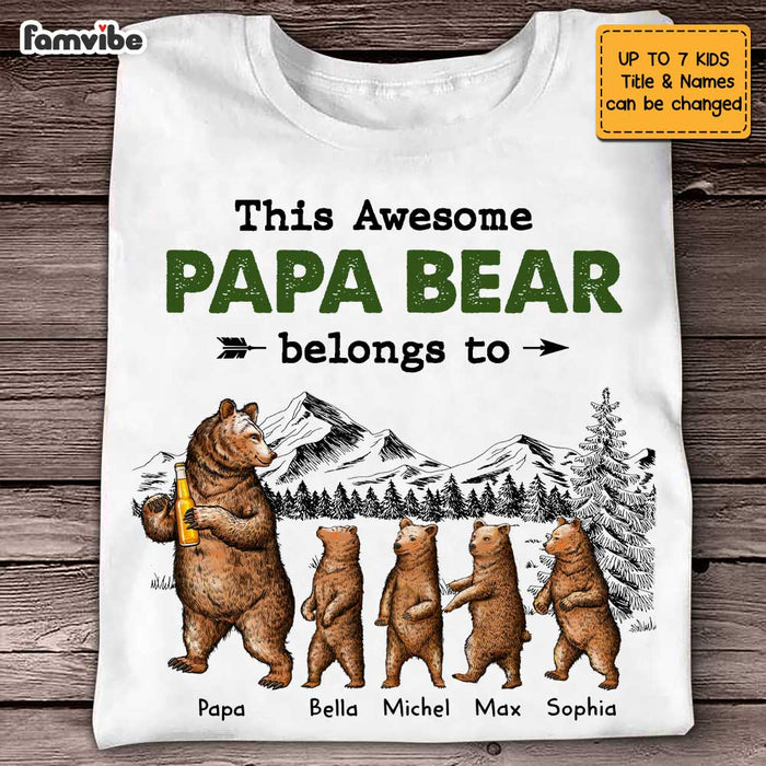 Personalized Dad Grandpa Bear Belongs To T Shirt AP293 30O47 1