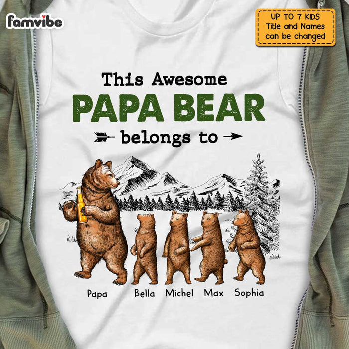Personalized Dad Grandpa Bear Belongs To T Shirt AP293 30O47 1
