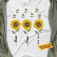 Personalized Mom Grandma Sunflower T Shirt MY37 30O58 thumb 1