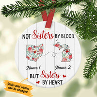 Personalized Sisters At Heart Long Distance  Ornament SB247 30O34 thumb 1