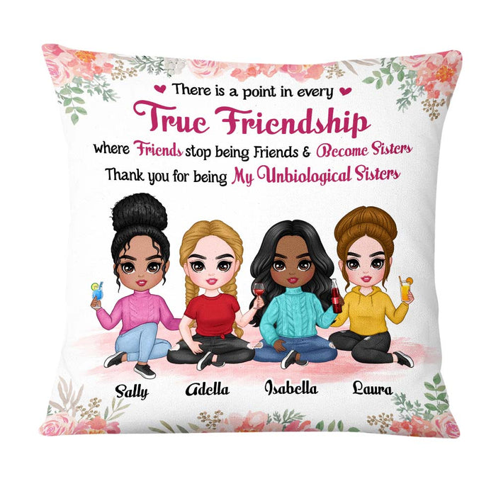 Personalized Thank You For Being My Unbiological Sister Pillow 22706 1