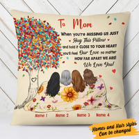 Personalized Grandma Mom Tree Pillow MR21 30O57 (Insert Included) thumb 1