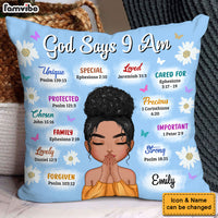 Personalized Gift For Woman Affirmation God Says Pillow 31518 thumb 1
