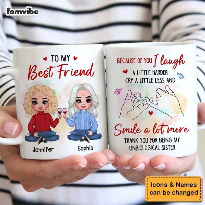 Personalized Gift For Friend My Unbiological Sister Mug 31115 1