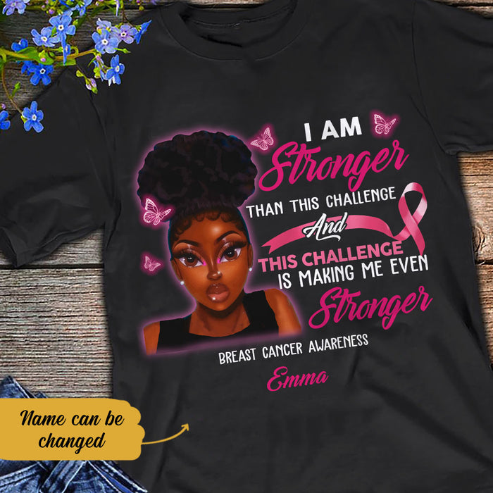 Personalized Challenge Me Breast Cancer BWA T Shirt AG101 28O58 1