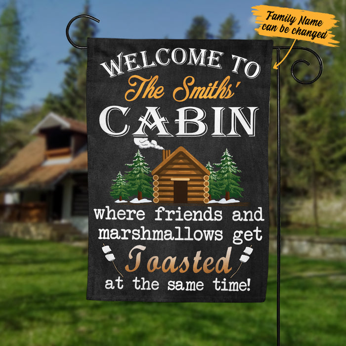 Personalized Forest Cabin Flag AG142 85O34 1