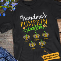 Personalized Grandma's Pumpkin Patch Fall Halloween T Shirt SAG212 81O34 thumb 1