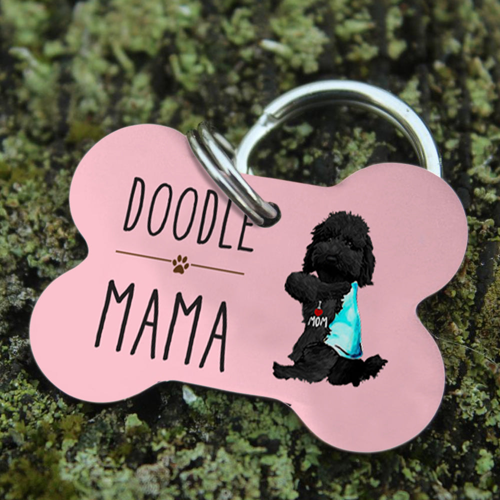 Black Goldendoodle Bone Pet Tag SAP2004 81O36
