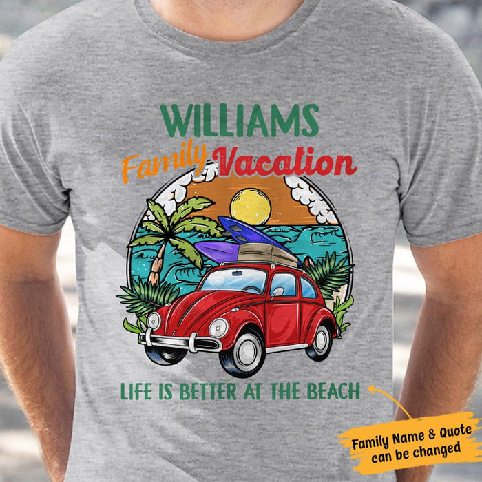 Personalized Family Beach Vacation White T Shirt JN243 95O65 1