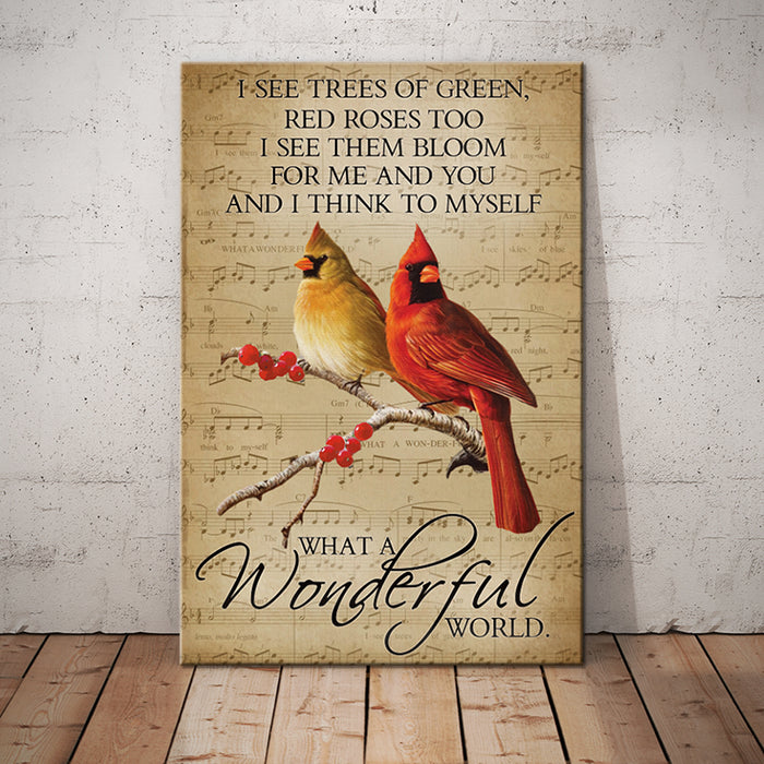 Cardinal Couple Canvas MY132 87O58 1