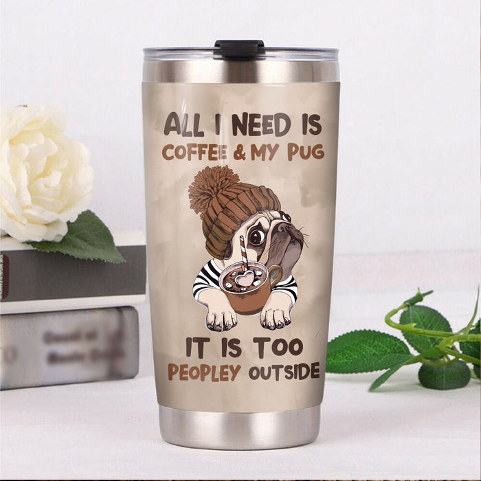 Pug Dog Steel Tumbler FB0303 85O33 1