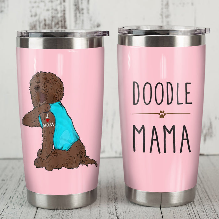 Chocolate Labradoodle Dog Steel Tumbler SAP2901 81O36 1
