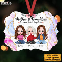 Personalized Mother & Daughter  Forever Linked Together Benelux Ornament OB143 32O53 thumb 1