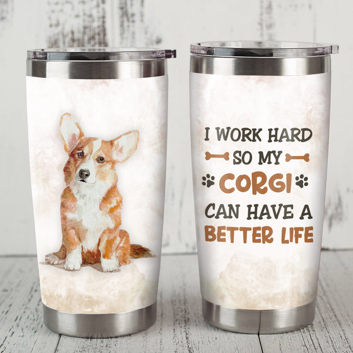 Corgi Dog Steel Tumbler FB0305 71O33 1