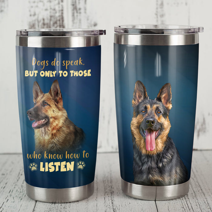 German Shepherd Dog Steel Tumbler MR1008 71O31 1