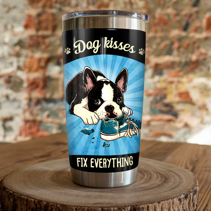 Boston Terrier Dog Steel Tumbler 1