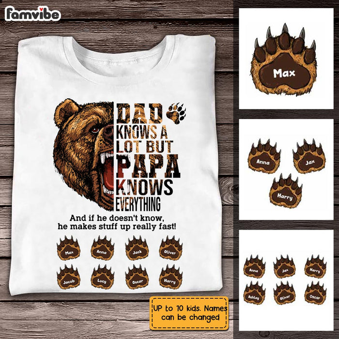 Personalized Dad Grandpa Bear T Shirt AP282 28O28 1