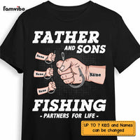 Personalized Dad Son Hand Fishing T Shirt AP272 85O47 thumb 1