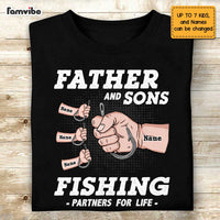 Personalized Dad Son Hand Fishing T Shirt AP272 85O47 thumb 1