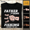 Personalized Dad Son Hand Fishing T Shirt AP272 85O47 1
