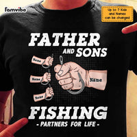 Personalized Dad Son Hand Fishing T Shirt AP272 85O47 thumb 1