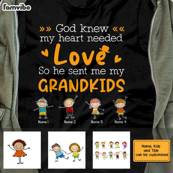Personalized  Grandpa Grandkids Tshirt T Shirt AP293 32O28 1