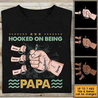Personalized Dad Grandpa Hand Fishing T Shirt AP271 85O53 thumb 1