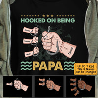 Personalized Dad Grandpa Hand Fishing T Shirt AP271 85O53 thumb 1
