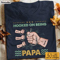 Personalized Dad Grandpa Hand Fishing T Shirt AP271 85O53 thumb 1
