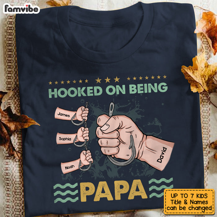 Personalized Dad Grandpa Hand Fishing T Shirt AP271 85O53 1